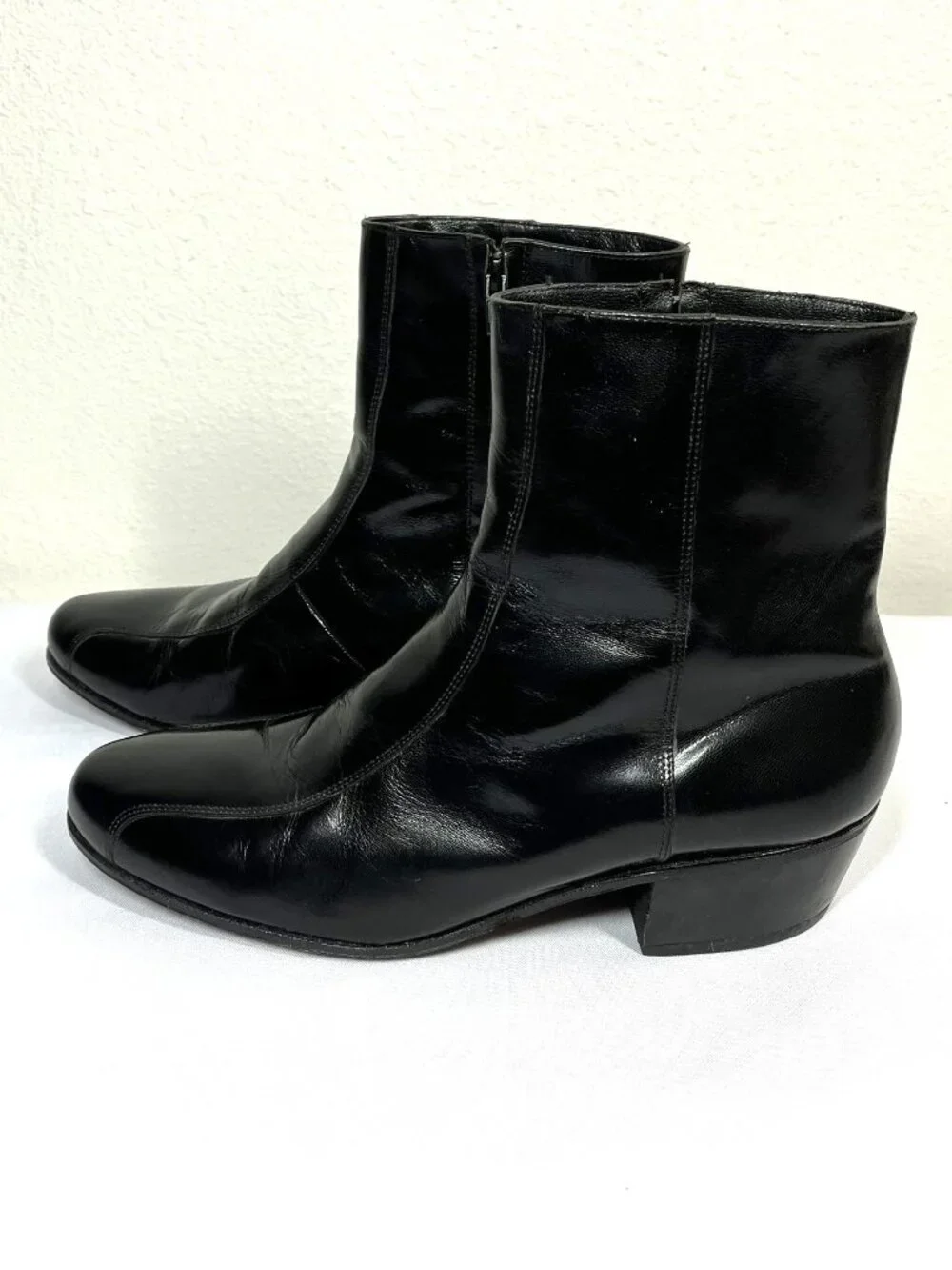 Florsheim Duke Boots Size 11.5 3E Wide Black Zipper Side 17087-01